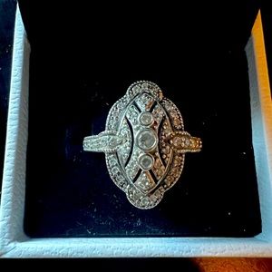 Diamond Sterling silver ring size 10